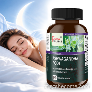Suplemento de ervas Shecome Ashwagandha para suporte ao estresse e sono